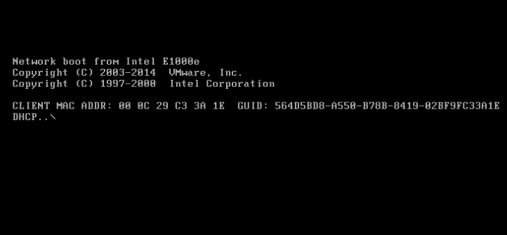 Network boot from Intel E1000e